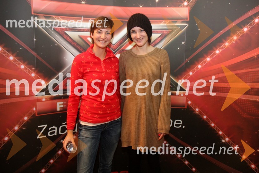Katja Kovačič, POP TV in Helena Žagar, kreativna producentka POP TVX Factor, predizbor v Mariboru