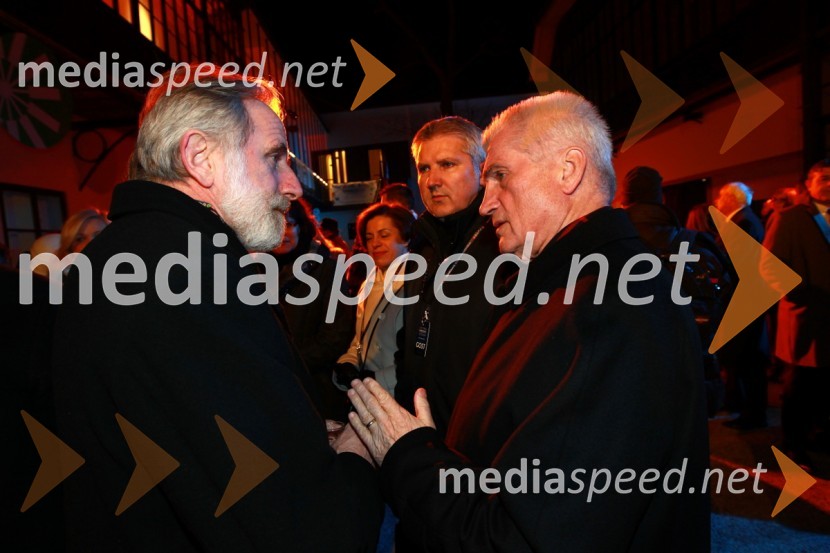 Matjaž Zanoškar, poslanec in Ludvik Toplak, nekdanji rektor mariborske univerzeEPK Maribor 2012: Sprejem Franca Kanglerja