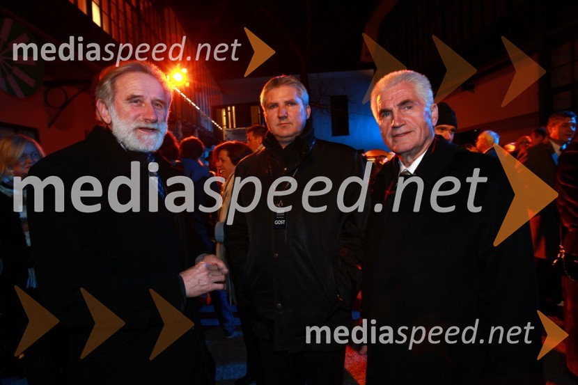 Matjaž Zanoškar, poslanec, Anton Štihec, župan Mestne občine Murska Sobota in Ludvik Toplak, nekdanji rektor mariborske univerzeEPK Maribor 2012: Sprejem Franca Kanglerja