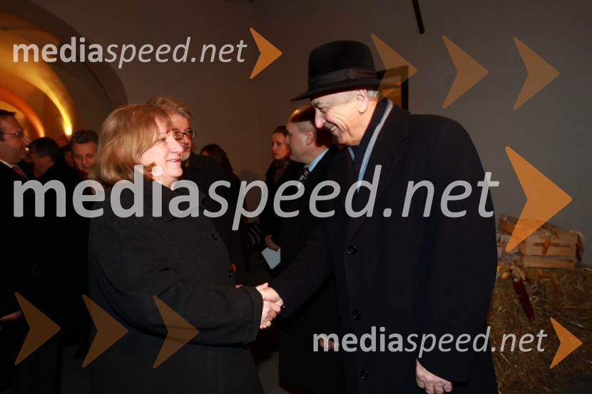 Andrea Zlatar Violić, ministrica za kulturo Republike Hrvaške in Franc Kangler, župan Mestne občine MariborEPK Maribor 2012: Sprejem Franca Kanglerja