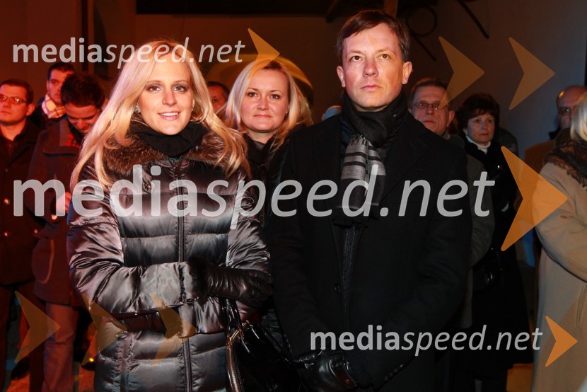 Anja Kolšek, svetovalka v kabinetu župana MOM in Evgen Likl, izvršilni direktor sektorja marketing na Zavarovalnici Maribor d.d.EPK Maribor 2012: Sprejem Franca Kanglerja