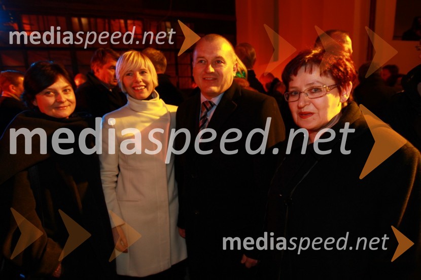 ..., Polonca Komar, poslanka, Franc Kangler, župan Mestne občine Maribor in dr. Polona Pivec, odgovorna urednica TV MariborEPK Maribor 2012: Sprejem Franca Kanglerja