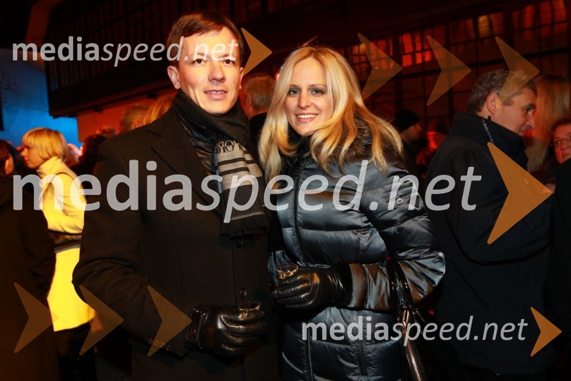 Evgen Likl, izvršilni direktor sektorja marketing na Zavarovalnici Maribor d.d. in Anja Kolšek, svetovalka v kabinetu župana MOMEPK Maribor 2012: Sprejem Franca Kanglerja