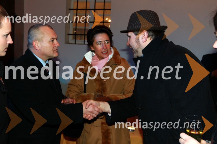 Franc Kangler, župan Mestne občine Maribor, Anunciada Fernandez de Cordova, veleposlanica Španije in ...EPK Maribor 2012: Sprejem Franca Kanglerja