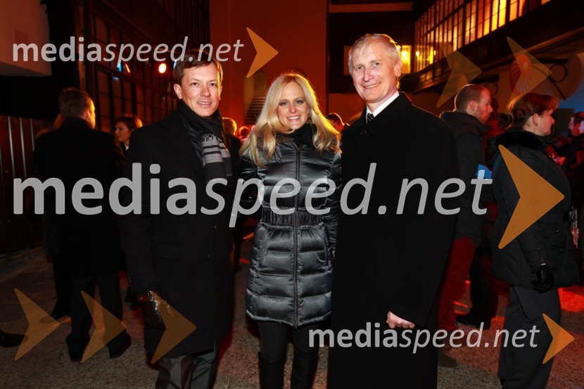 Evgen Likl, izvršilni direktor sektorja marketing na Zavarovalnici Maribor d.d., Anja Kolšek, svetovalka v kabinetu župana MOM in Ljubo Germič, politikEPK Maribor 2012: Sprejem Franca Kanglerja