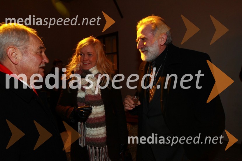 Rudi Moge, nekdanji poslanec, Matjaž Zanoškar, poslanec, njegova spremljevalkaEPK Maribor 2012: Sprejem Franca Kanglerja