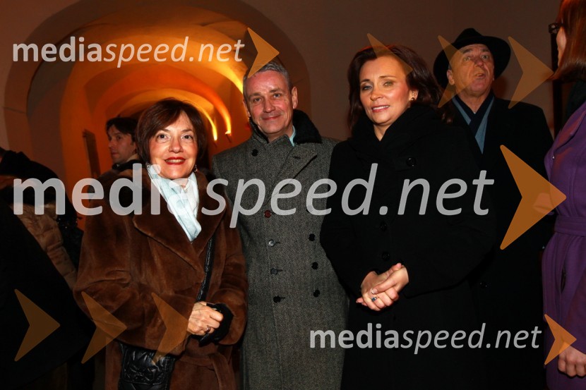 Nicole Michelangeli, veleposlanica Francije, ... in Suzana Žilić Fišer, generalna direktorica zavoda MARIBOR 2012EPK Maribor 2012: Sprejem Franca Kanglerja