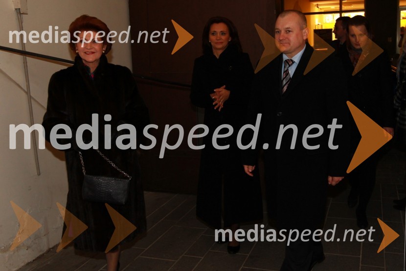 Androulla Vassiliou, evropska komisarka za izobraževanje, kulturo, večjezičnost in mlade, Suzana Žilić Fišer, generalna direktorica zavoda MARIBOR 2012 in Franc Kangler, župan Mestne občine MariborEPK Maribor 2012: Sprejem Franca Kanglerja