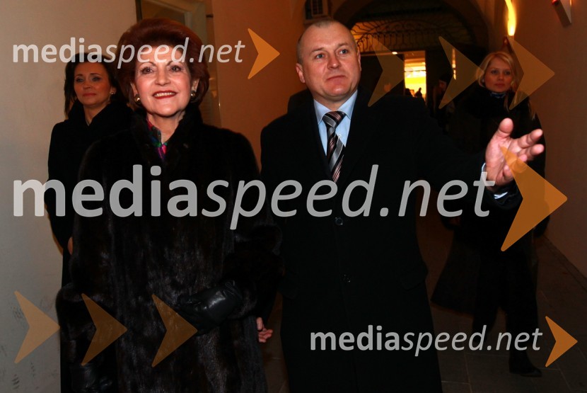 Androulla Vassiliou, evropska komisarka za izobraževanje, kulturo, večjezičnost in mlade in Franc Kangler, župan Mestne občine MariborEPK Maribor 2012: Sprejem Franca Kanglerja