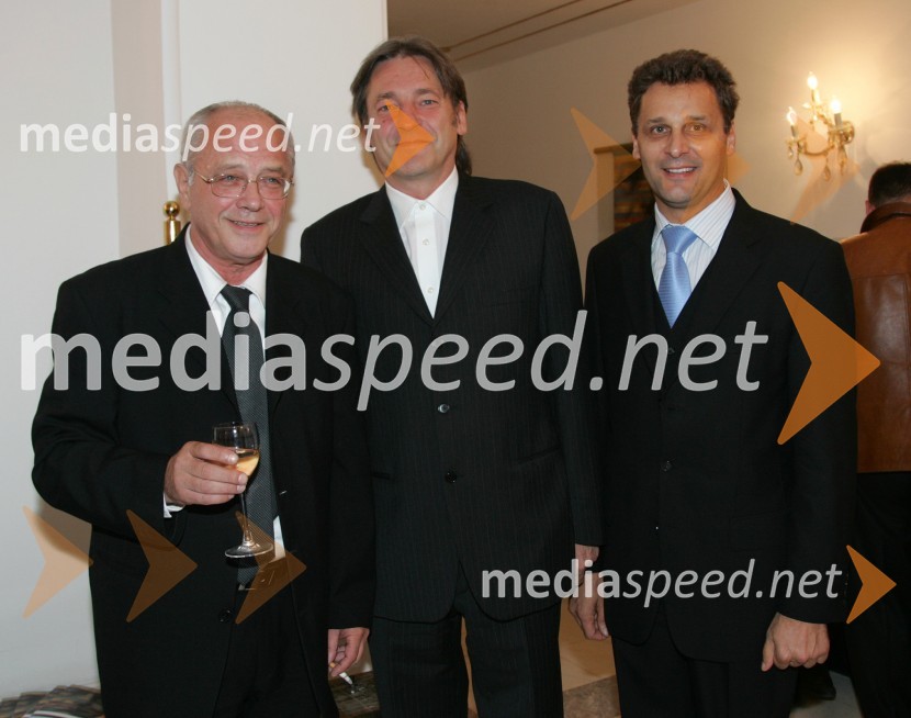 Bine Matoh, igralec, Vasko Simoniti, minister za kulturo in Danilo Rošker, direktor SNG MariborBorštnikovo srečanje, otvoritev