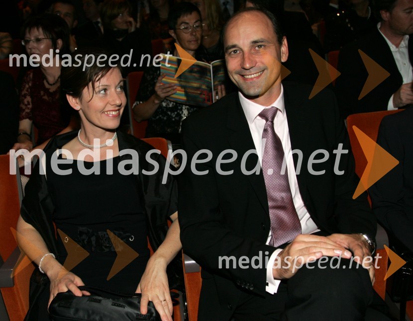 Matjaž Kovačič, predsednik uprave Nova KBM d.d. in soproga ViktorijaBorštnikovo srečanje, otvoritev