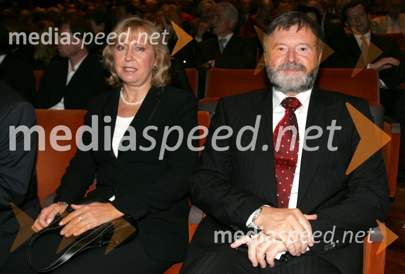 Dr. Ivan Rozman, rektor Univerze v Mariboru in njegova žena dr. Janja Črčinovič RozmanBorštnikovo srečanje, otvoritev