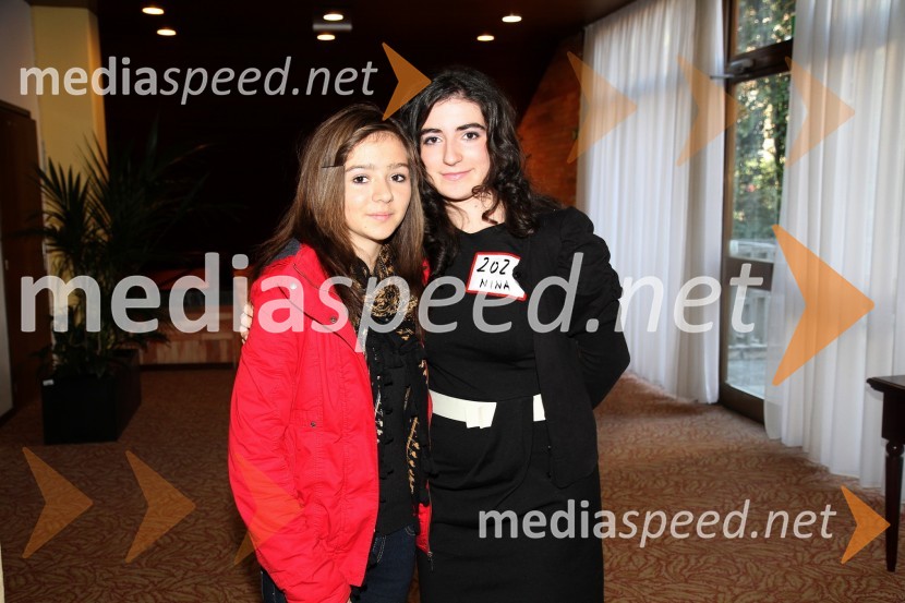 Eva Božanin in Nina Božanin, udeleženka avdicijeX Factor, predizbor v Portorožu