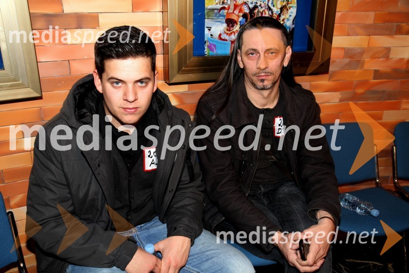 Alen Hasanagič in njegov oče Damir Hasanagič, udeleženca avdicijeX Factor, predizbor v Portorožu