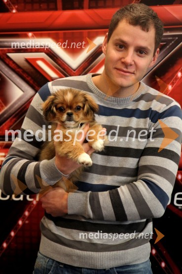 Matic Kristan, udeleženec avdicije in psička PikaX Factor, predizbor v Portorožu