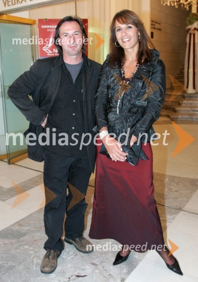 Eduard Miler, režiser in Živa Emeršič, urednica dokumentarnega programa TVSBorštnikovo srečanje, otvoritev