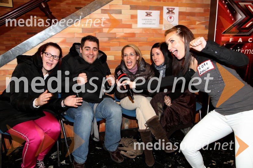 Barbara Jakac, Alex Sterle, ...,&nbsp; Natalija Zagode in Evelin Rijavec, udeleženci avdicijeX Factor, predizbor v Portorožu