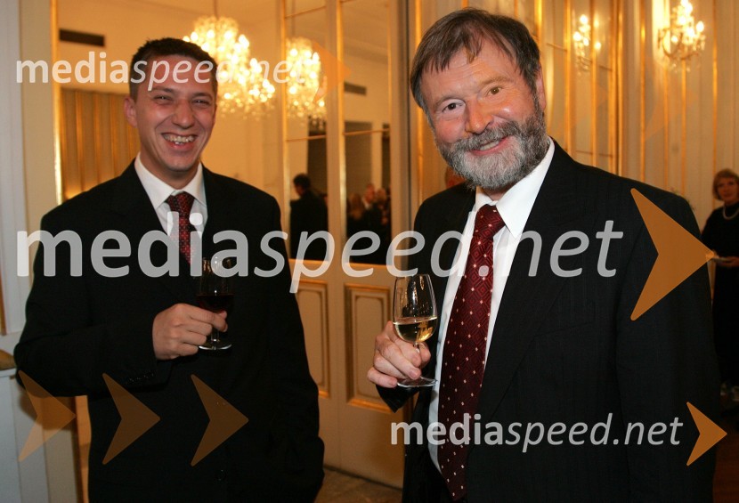 Drago Žura, direktor ŠOUM (Študentska organizacija Univerze v Mariboru) in dr. Ivan Rozman, rektor Univerze v MariboruBorštnikovo srečanje, otvoritev