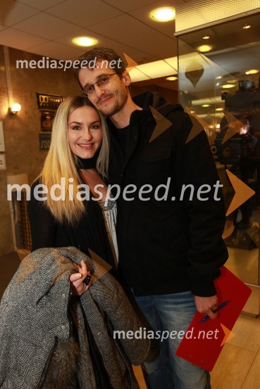 Jean Frbežar, moderator in punca Katarina PeraničIzlet, slavnostna premiera filma