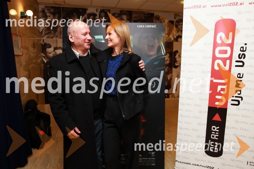 Janez Pipan, nekdanji direktor Ljubljanske drame, Katarina Kresal, predsednica LDSIzlet, slavnostna premiera filma