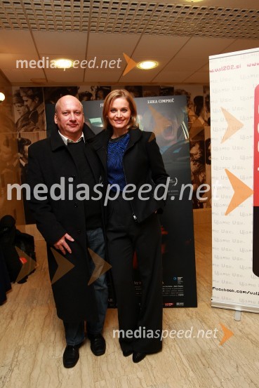 Janez Pipan, nekdanji direktor Ljubljanske drame in Katarina Kresal, predsednica LDSIzlet, slavnostna premiera filma