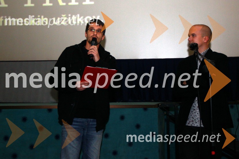 	Jean Frbežar, povezovalec in Nejc Gazvoda, režiserIzlet, slavnostna premiera filma