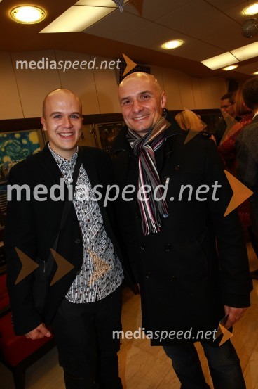 Nejc Gazvoda, režiser in Branko Čakarmiš, programski direktor Pro PlusIzlet, slavnostna premiera filma