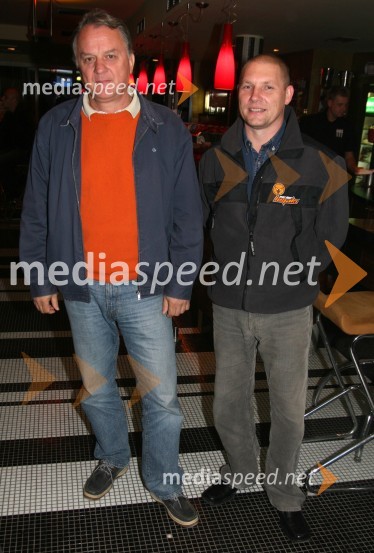 Željko Vidovič, predsednik HDK Maribor in Boris Čeh, vodja slovenske ženske hokejske reprezentancePredstavitev mariborskih hokejstih reprezentanc