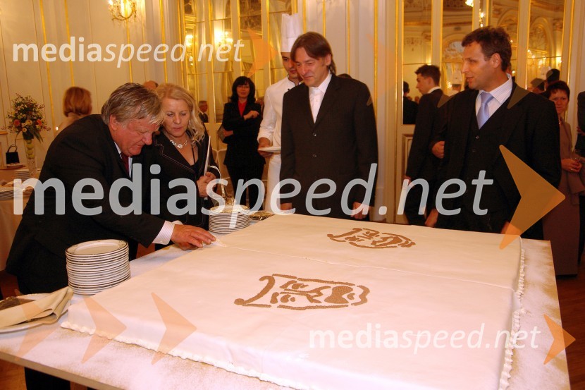 Tone Partljič, predsednik Sveta Borštnikovega srečanja, ..., Vasko Simoniti, minister za kulturo in Danilo Rošker, direktor SNG MariborBorštnikovo srečanje, otvoritev