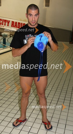 Marko Potrč, moderator Radia CityVaterpolo, dobrodelna tekma Radia City