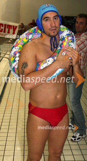 Marko Potrč, moderator Radia CityVaterpolo, dobrodelna tekma Radia City