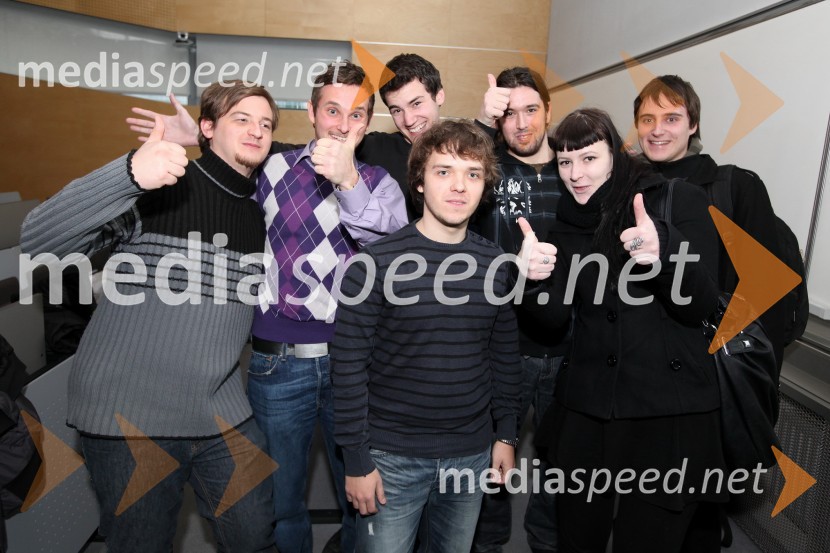 Marko Zabreznik, Janoš Žibrat, Niko Kovačič, Renato Galinec, Dore Pavlič, David Vrbančič in Manja WeinzerlUniverza v Mariboru, predstavitve študentskih projektov