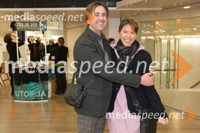 Dragan Klarica in Barbara Rogelj, lektoricaOče na službenem potovanju, premiera