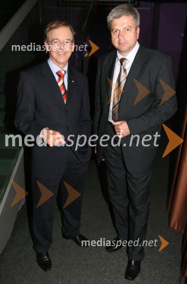 Milan Petek, poslanec LDS in Andrej Verlič, trener hokejistk Term MariborSrečanje županskih kandidatov, Samsara