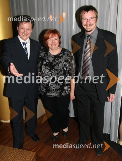 Gregor Pivec, direktor Splošne bolnišnice Maribor z ženo Mileno in Andrej Lasbaher, vodja njegovega volilnega štabaSrečanje županskih kandidatov, Samsara