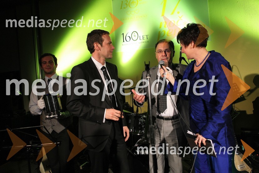 Borut Cvetkovič, direktor podjetja Radgonske gorice, mag. Mladen Kučiš, direktor Zdravilišča Radenci in Irena Polak Fištravec, povezovalka dogodka17. noč penine