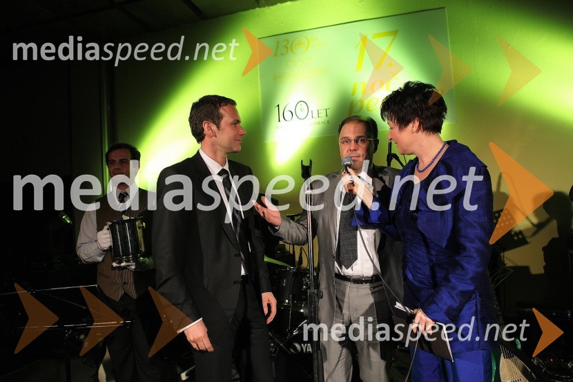 Borut Cvetkovič, direktor podjetja Radgonske gorice, mag. Mladen Kučiš, direktor Zdravilišča Radenci in Irena Polak Fištravec, povezovalka dogodka17. noč penine