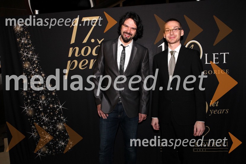 Petar Grašo, pevec in Miha Veberič, vodja hotela Radin v Zdravilišču Radenci17. noč penine