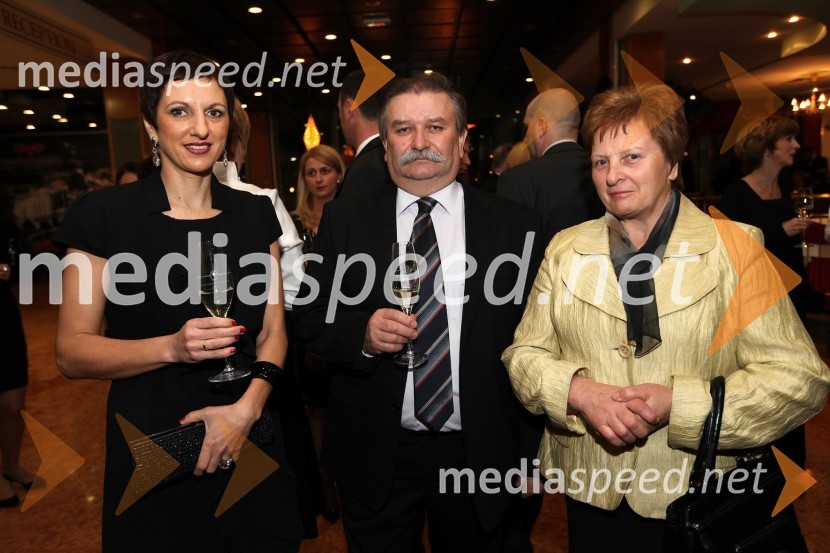 Alenka Cvetkovič, Janez Rihtarič, župan občine Radenci in soproga17. noč penine