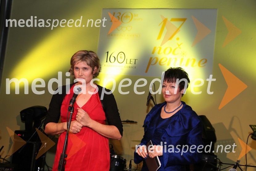 Klavdija Topolovec Špur, glavna enologinja v podjetju Radgonske gorice in Irena Polak Fištravec, povezovalka dogodka17. noč penine