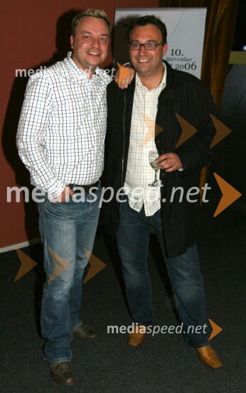 Sašo Papp, moderator jutranjega programa Radia Center  in Boštjan Zagorac, poslanec SNSSrečanje županskih kandidatov, Samsara