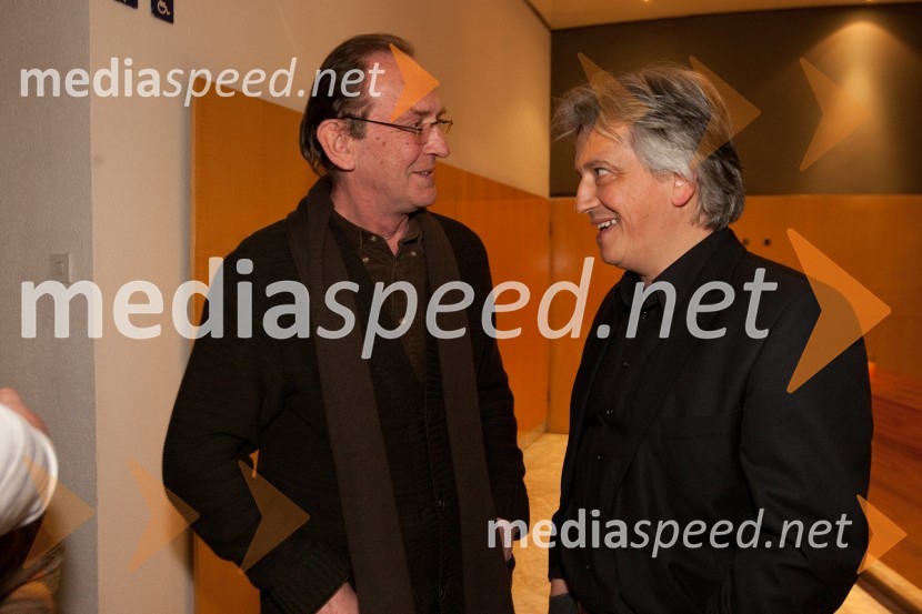 Boro Vujičič, inscipient in Iztok Mlakar, igralecStari ko zemlja, kakšnih petinštirideset, premiera v SNG Nova Gorica