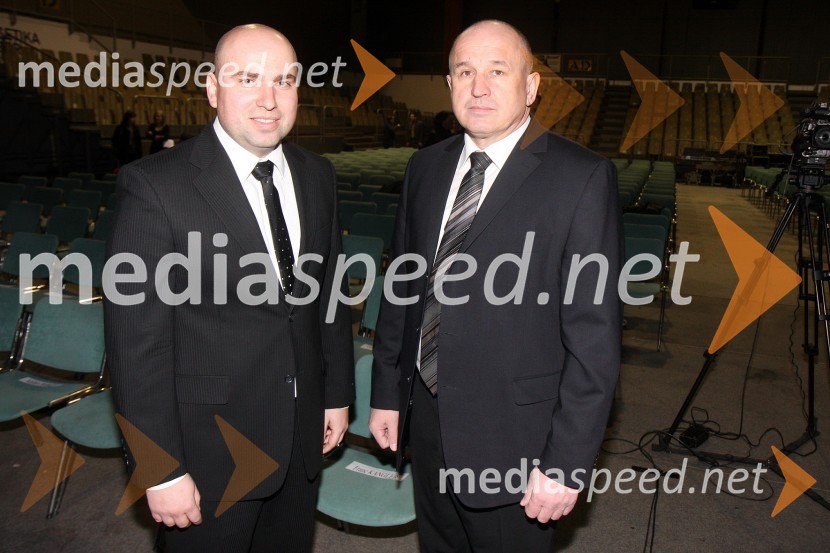 Gregor Žmak, direktor urada za šport in Milan Mikl, podžupan MOMŠportnik Maribora 2011