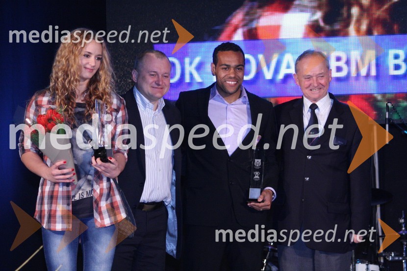 ..., Franc Kangler, župan MOM, Marcos Tavares, nogometaš NK Maribor in dr. Alojz KrižmanŠportnik Maribora 2011