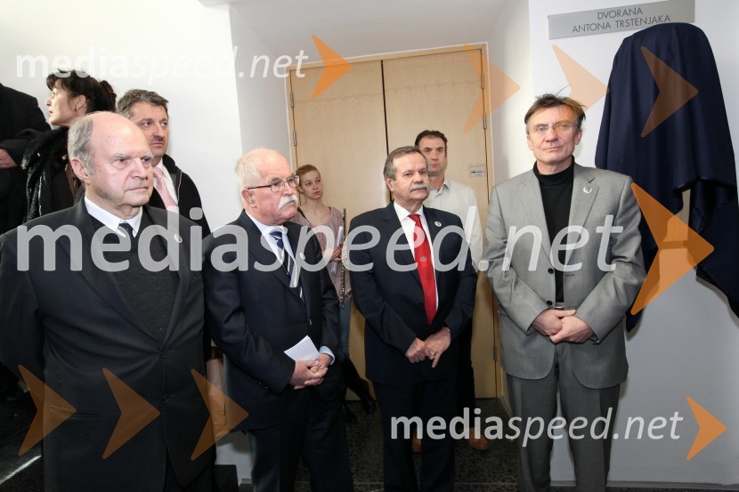 Ivan Lorenčič, fundacija Antona Trstenjaka, Boštjan Žekš, prof. dr. Radovan Stanislav Pejovnik, rektor Univerze v Ljubljani in prof. dr. Danijel Rebolj, rektor Univerze v MariboruUniverza v Mariboru, Slovenska rektorska konferenca ter odkritje kipa dr. Antona Trstenjaka