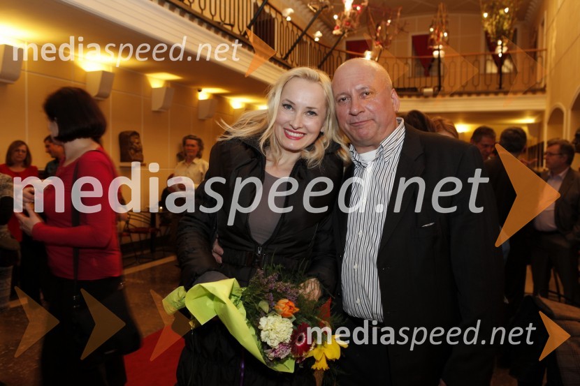 Tanja Ribič, igralka in Janez Pipan, režiser21. festival Dnevi komedije, otvoritev v SLG Celje