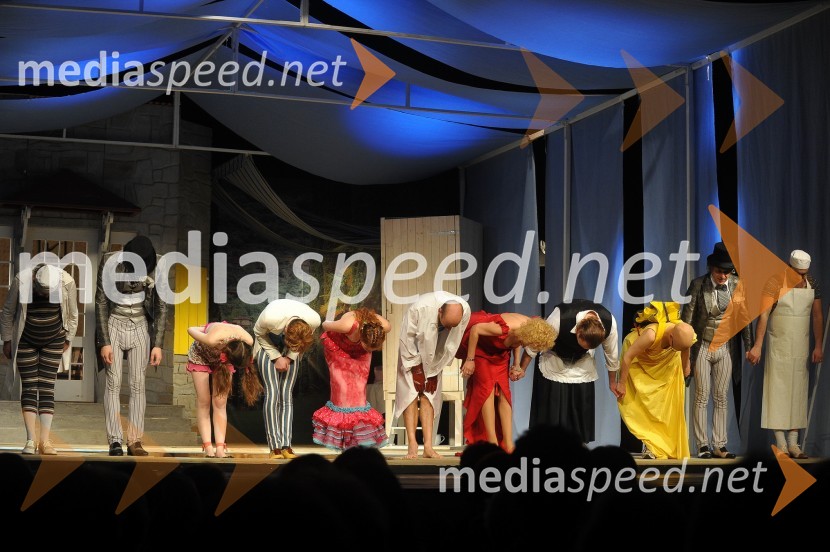 Priklon igralcev21. festival Dnevi komedije, otvoritev v SLG Celje