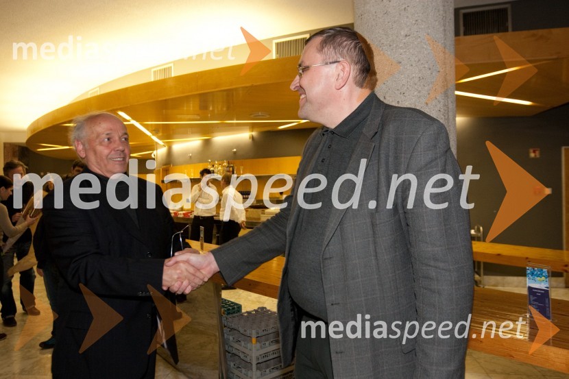 Sergij Pelhan, nekdanji direktor SNG Nova Gorica in Borut Bašin, odnosi z javnostmi SNG Nova Gorica24 ur, premiera v SNG Nova Gorica