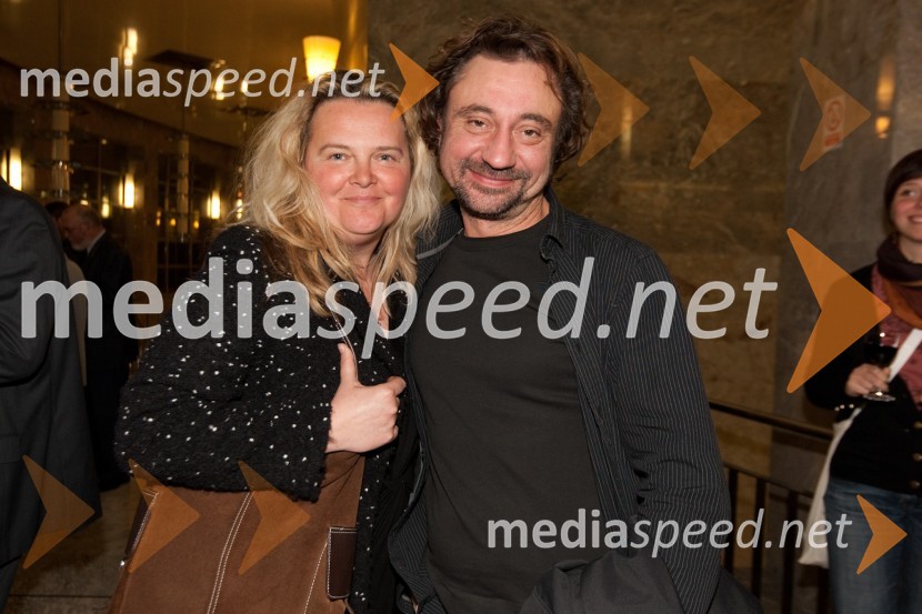 Katja Pegan, direktorica Gledališča Koper in Davor Herceg, skladatelj24 ur, premiera v SNG Nova Gorica
