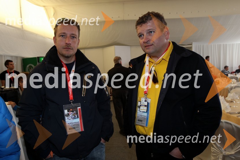 Gregor Pilgram, predsednik uprave Zavarovalnica Generali in Tomaž F. Lovše, predsednik Smučarske zveze Slovenije51. pokal Vitranc, veleslalom in VIP dogajanje